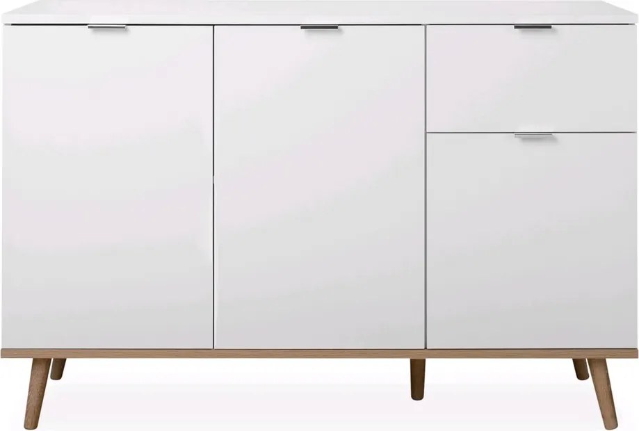 Skrinka so zásuvkou Göteborg, biela / dub sonoma