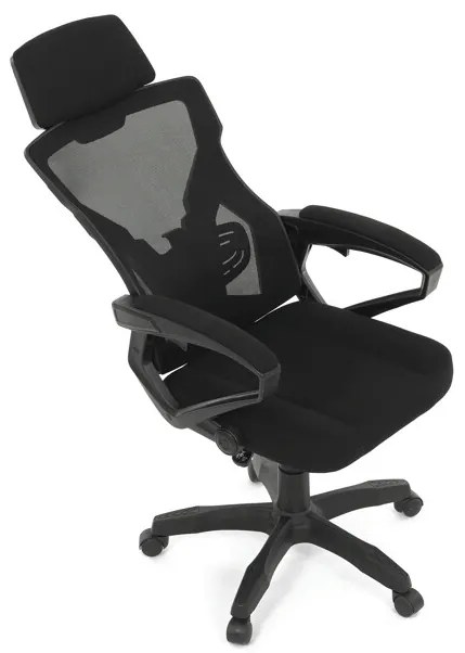 Autronic BONTEC Kancelárska stolička, výškovo nastaviteľná, čierna látka, KA-R223 BK Farba: Čierna