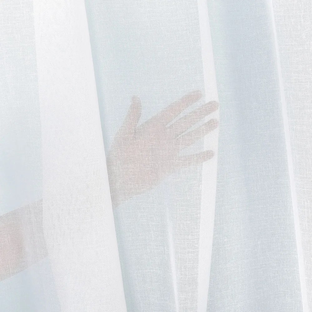 Záclona - biely režný vzor s olovkom ZAC-022 výška 305 cm Iba metráž