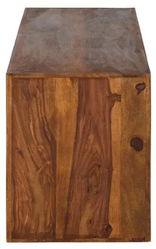furniture-nabytek.cz - Masívny TV stolík Cube I z palisandra, lakovaný, hnedý – 150×38×45 cm