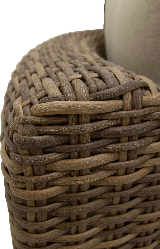 DEOKORK Ratanová lavica pre 3 osoby BORNEO LUXURY (hnedá)