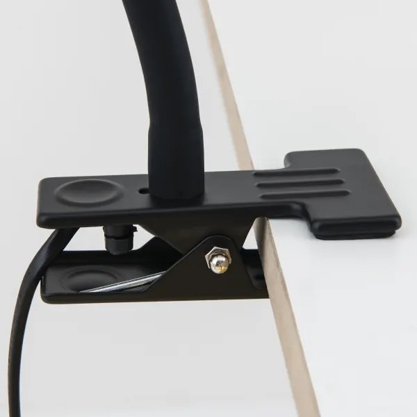 Orion - Flexibilná stolová lampa s klipom DOTTY 1xGU10/10W/230V mosadz/čierna