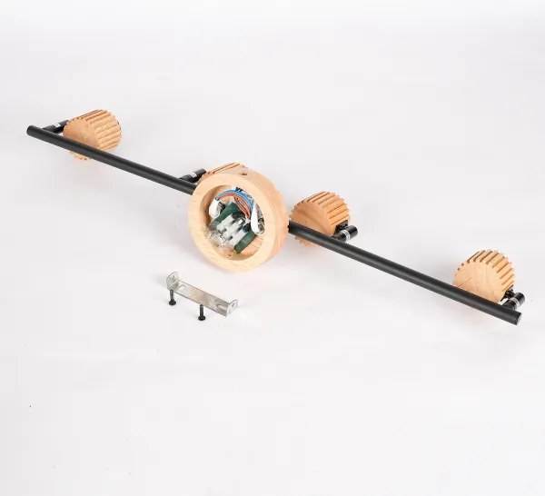 Brilagi - Bodové svietidlo HYGGE 4xE14/15W/230V drevené/dymové