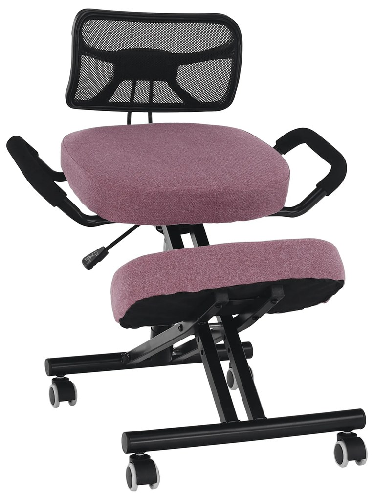 Ergonomická kľakačka, ružová/čierna, RUFUS