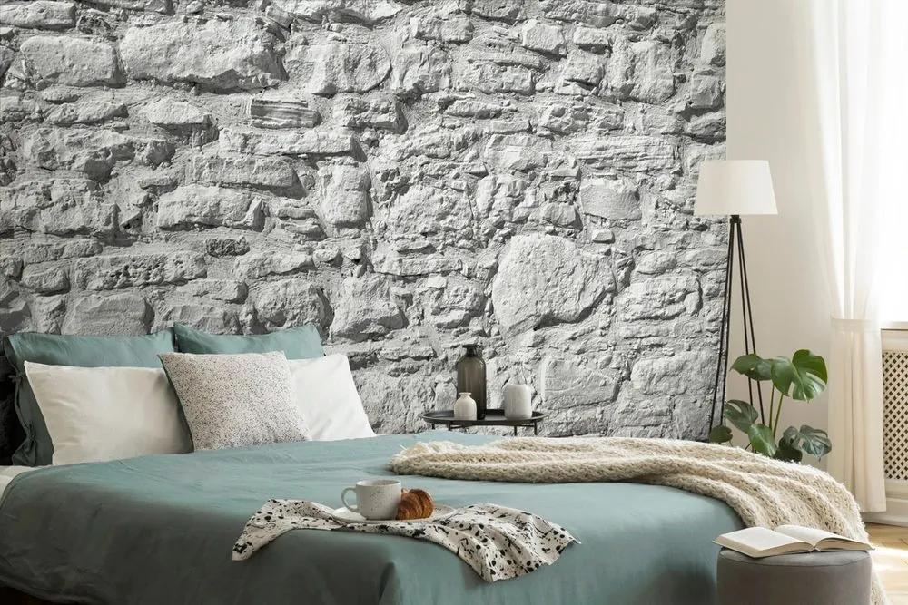 Fototapeta šedá stena z kameňa - 225x150
