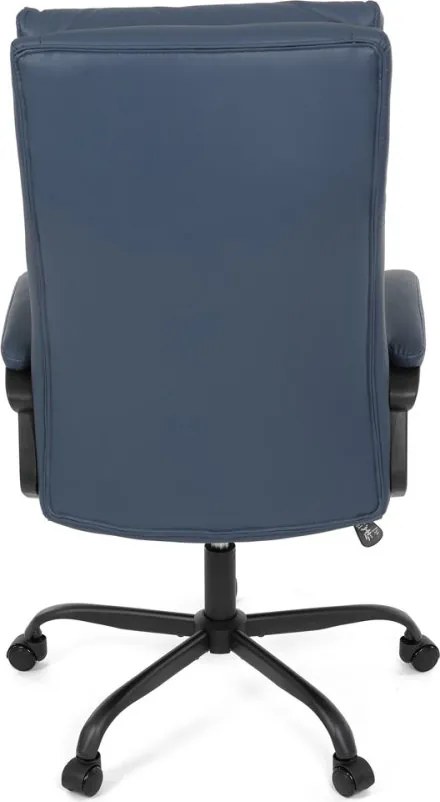 Kancelárske kreslo PEDRO — ekokoža, modrá