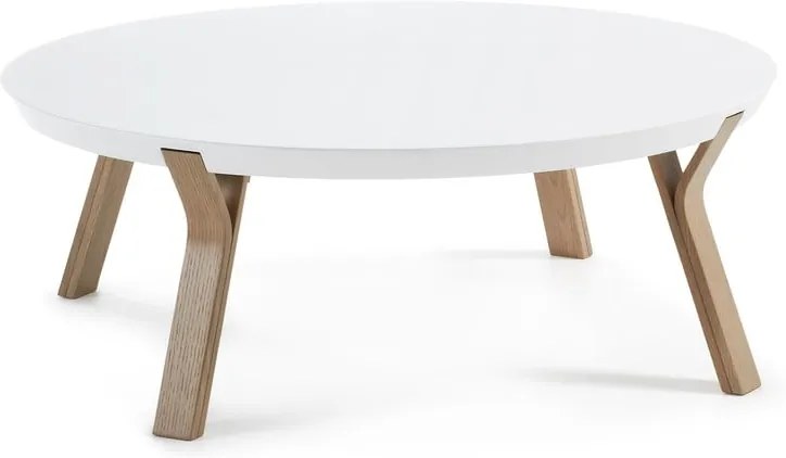 Biely konferenčný stolík La Forma Solid, Ø 90 cm
