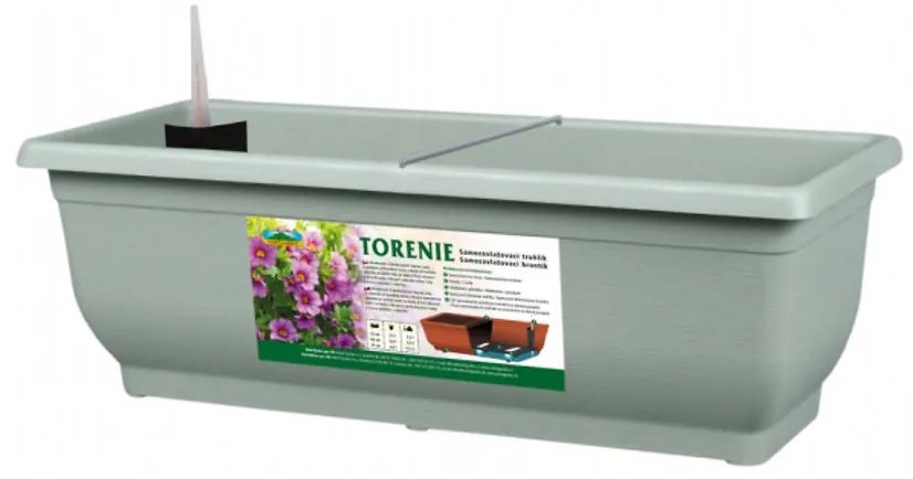Truhlík samozavlažovací Torenie Modern 50cm zelená