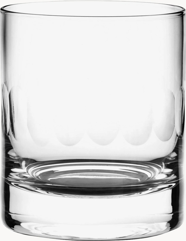 Ručne fúkané krištáľové poháre na whisky Lens, 2 ks