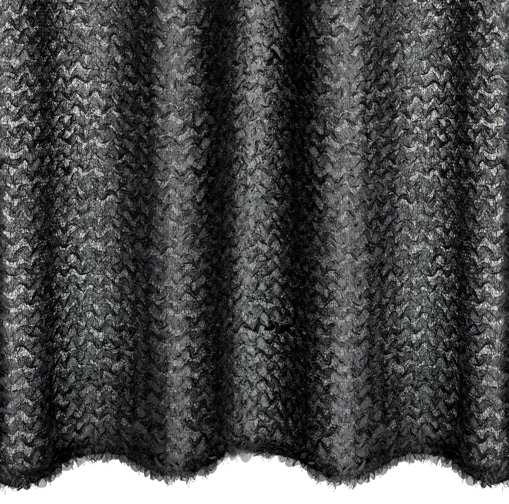 ZÁVES NA KRÚŽKOCH EVA MINGE TIFFANY 135X250 CM ČIERNA