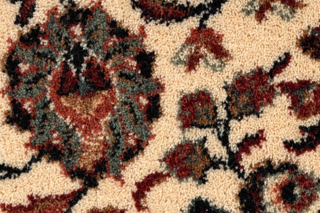 Vlnený koberec KASHQAI 4362 101 ornament béžovo / zelený