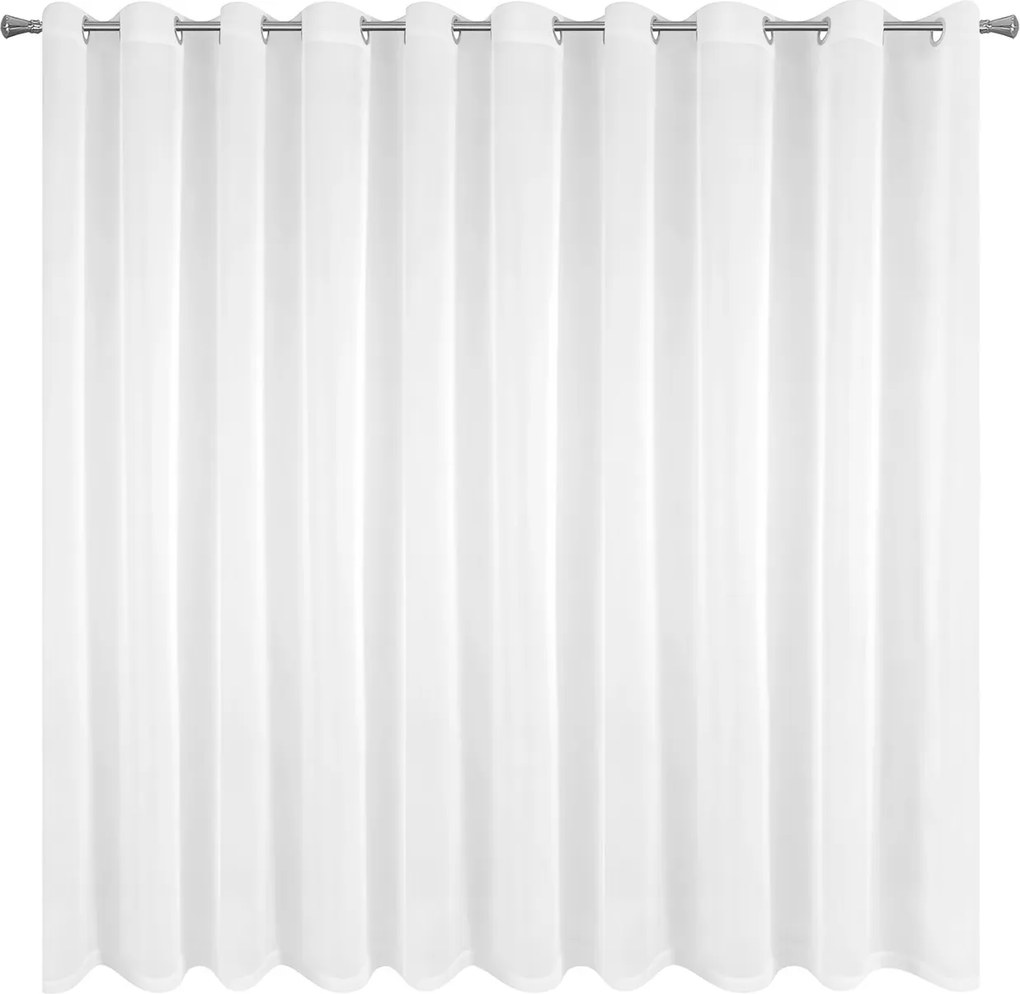 ZÁCLONA NA KRÚŽKOCH LUCY 400X120 CM BIELA