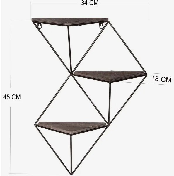 Nástenná polica 34x45 cm smrek