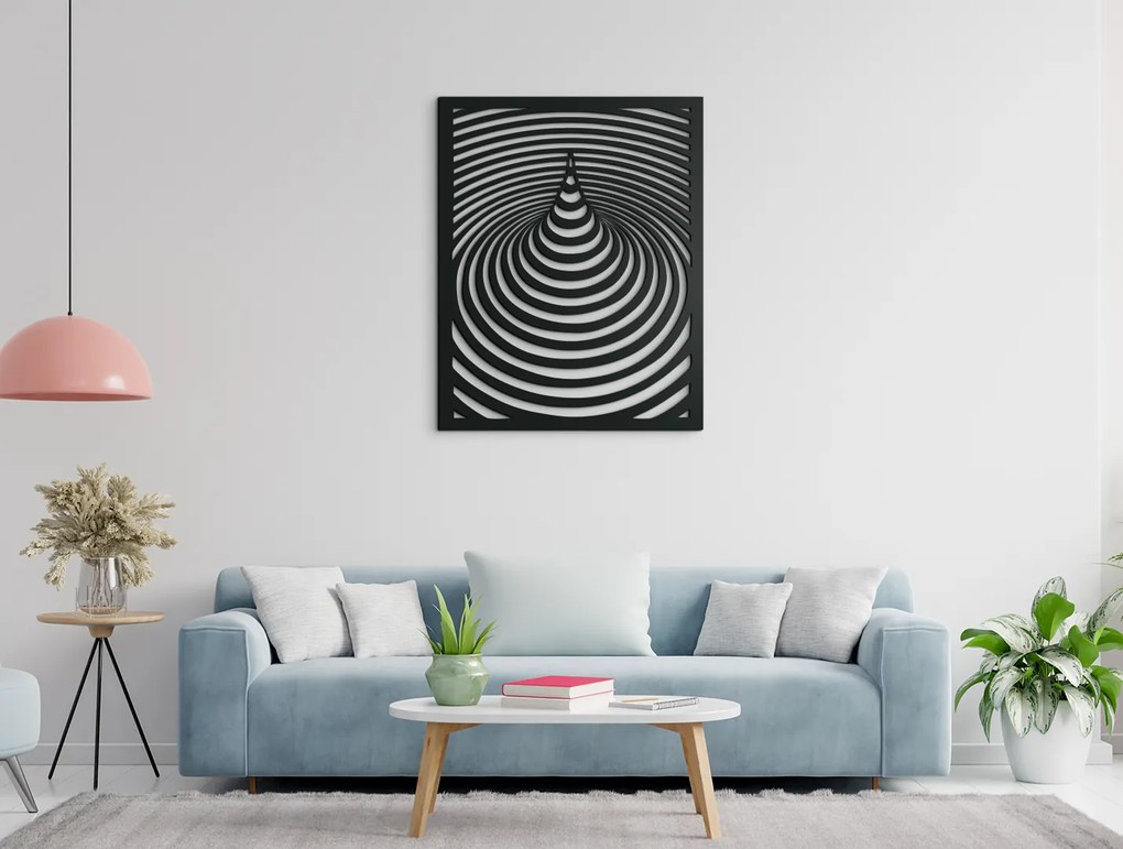 drevko Moderný obraz z dreva Hypnóza Rozmer obrazu: 41 x 32,5 cm, Farba dekorácie: Čierna