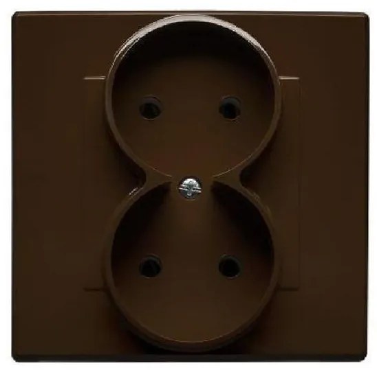 Dvojitá zásuvka MILANO (hnedá)