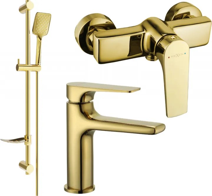 Mexen Lynx DF62 sprchová sada, zlatá - 745904DF62-50