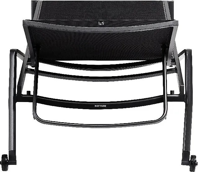 KETTLER DIAMOND hliníkové ležadlo s teakovými opierkami