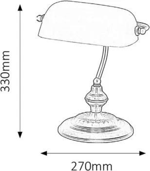 Bank zelená office lampa Rabalux 4038 27*33*20 1*E27