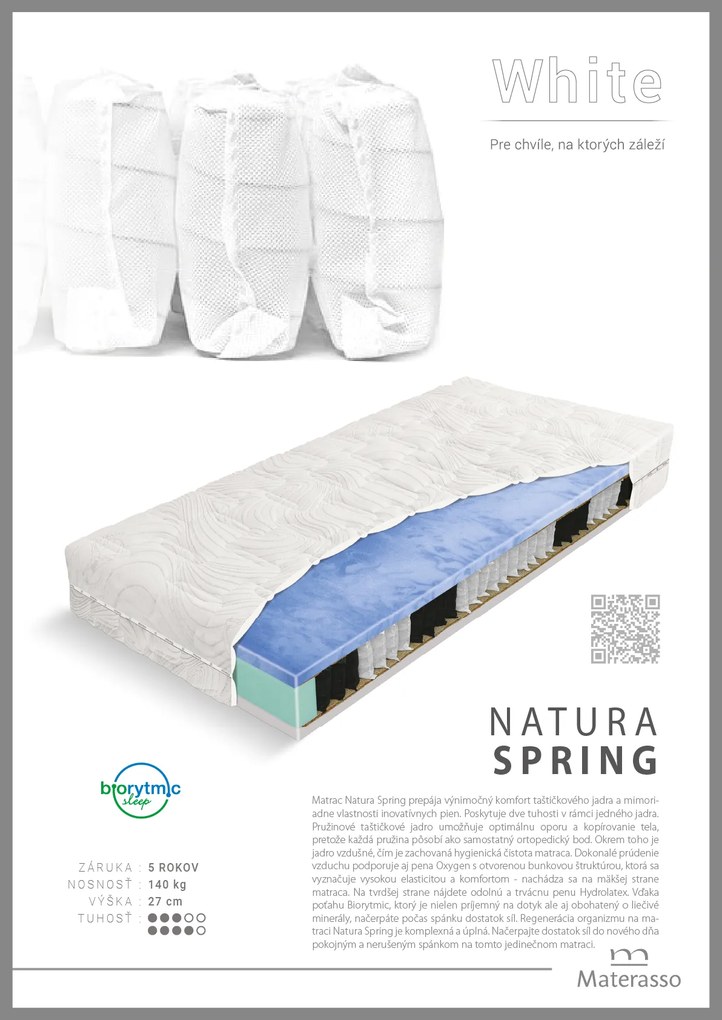 Materasso Taštičkový matrac Natura Spring Rozmer: 80 x 200 cm
