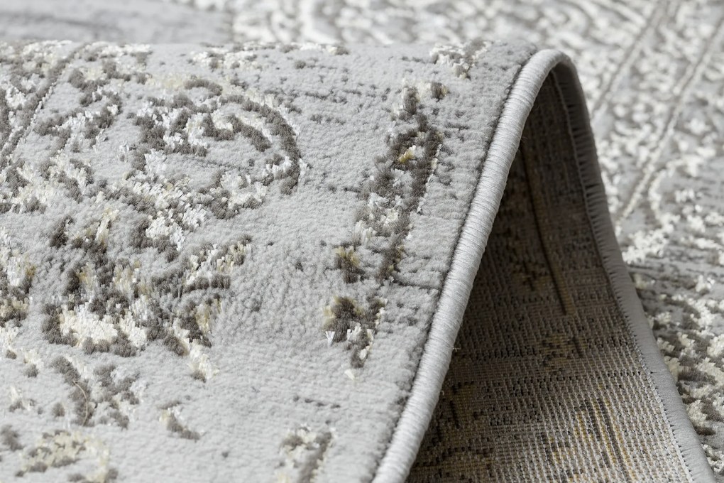 Koberec LIRA E1468 Rozeta, glamour, sivo - zlatý