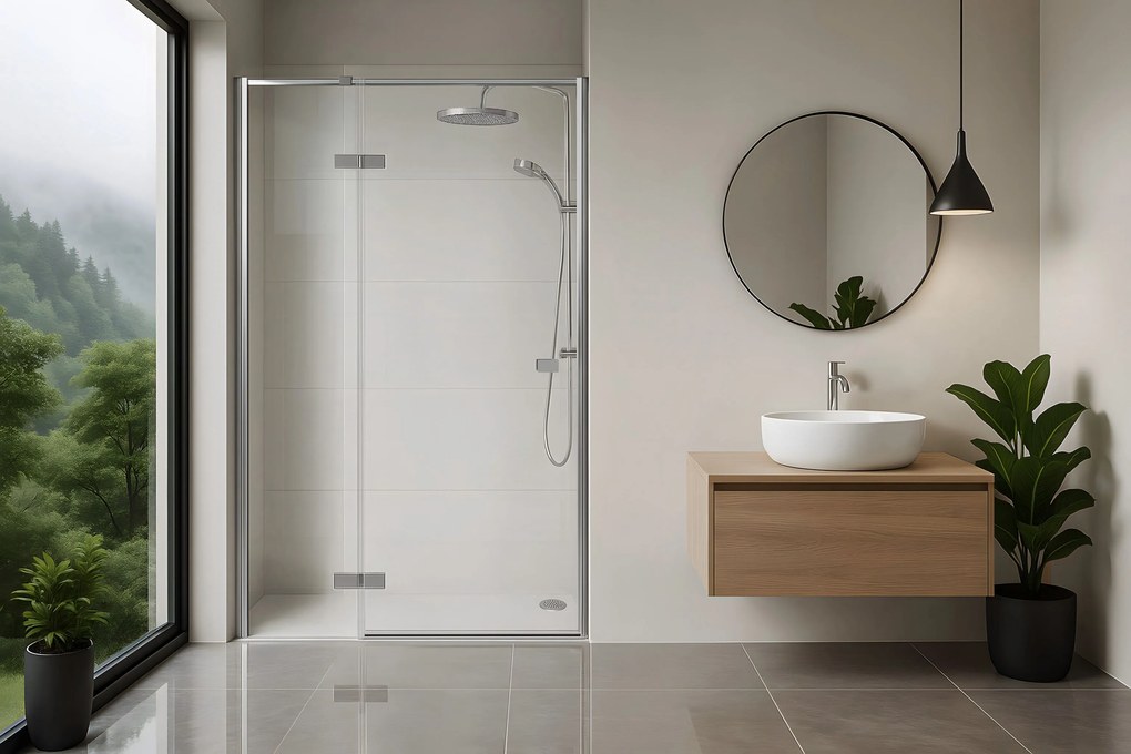 Rea Atlas, sprchové dvere 100x200cm, ľavý variant, 6mm číre sklo, chrómový profil, KPL-K4664
