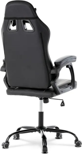 Herná stolička čierna / sivá KA-L626 GREY