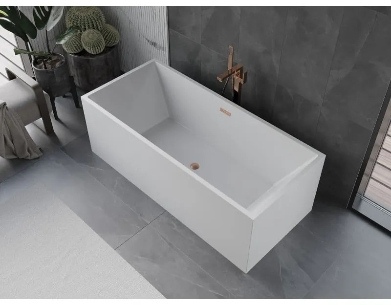 Mexen Vigo, voľne stojaca vaňa 178,5 x 80 cm, biela, medený prepad, 51251788000-65