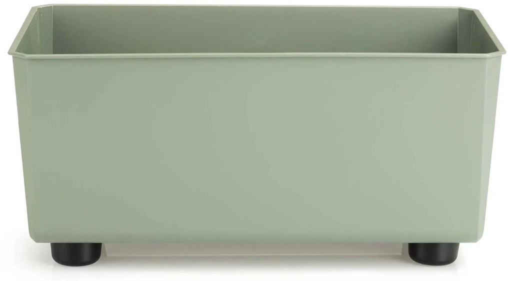 PLASTOVÝ KVETINÁČ SALVIA 28,5X17 CM ZELENÁ