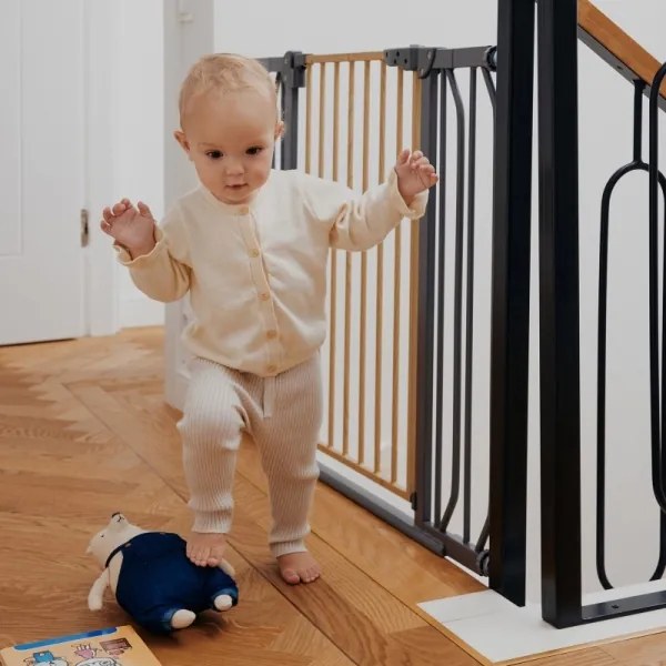 Lionelo - Bezpečnostná zábrana TRUUS SLIM čierna/béžová