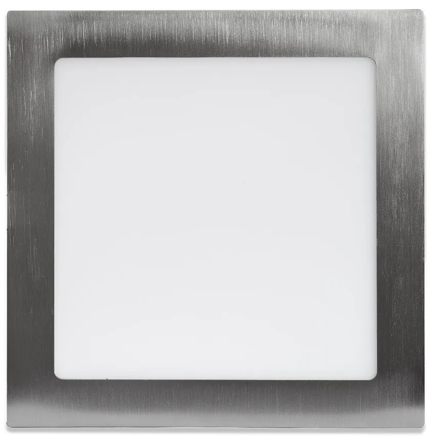 Ecolite Strieborný vstavaný LED panel hranatý 225 x 225mm 18W Farba svetla: Denná biela LED-WSQ-18W/41/CHR