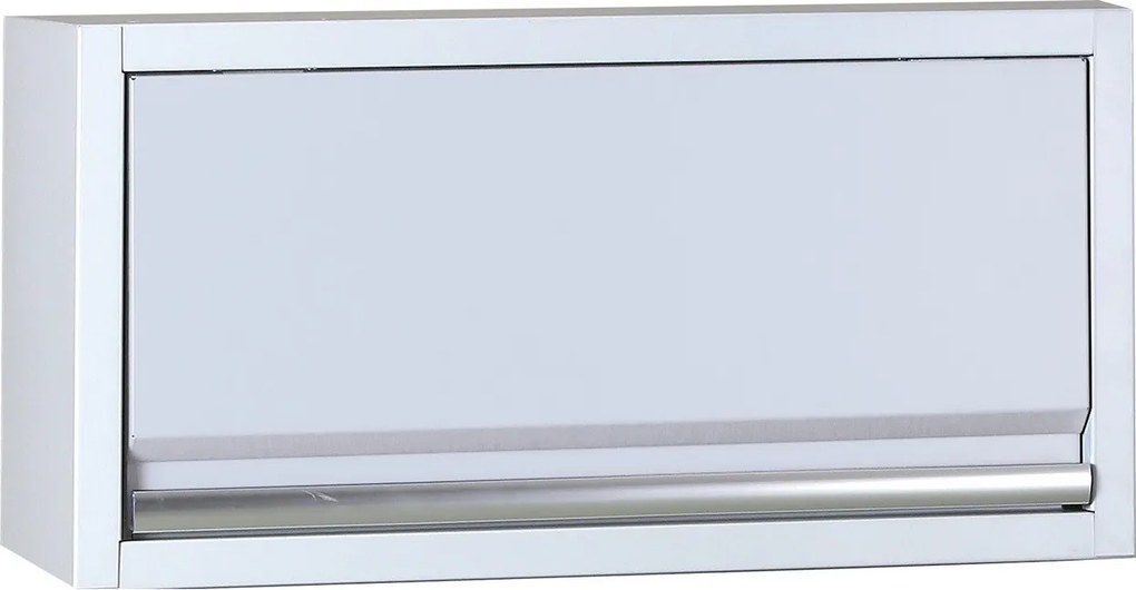 Výklopná horná dielenská skrinka G2, výklop hore, 680 x 250 x 350 mm, sivá
