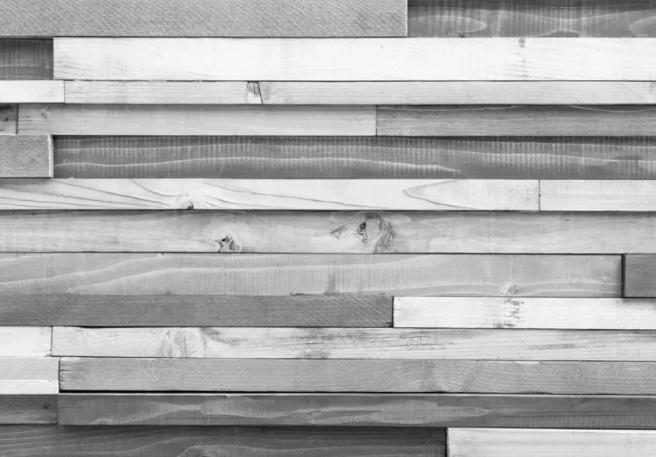Manufakturer -  Tapeta on the wall of gray planks