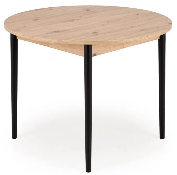 Rozkladací jedálenský stôl Pivot 102/141 cm dub artisan/čierny buk
