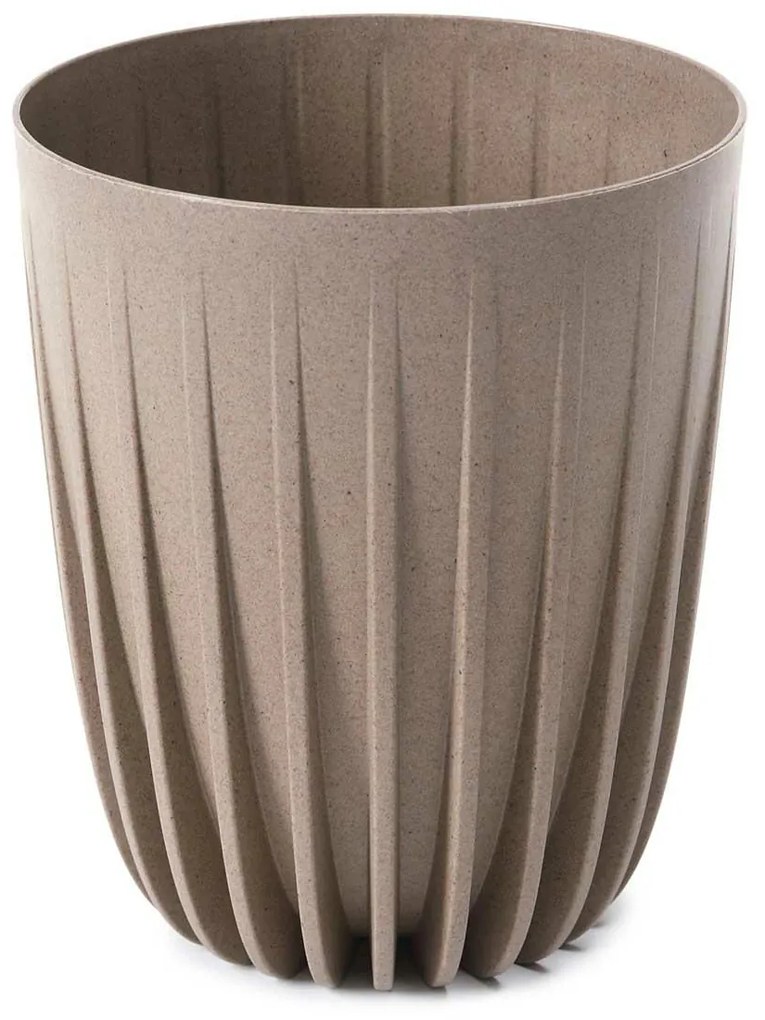 PLASTOVÝ KVETINÁČ STRIPPED ECO 36X30 CM BÉŽOVÁ