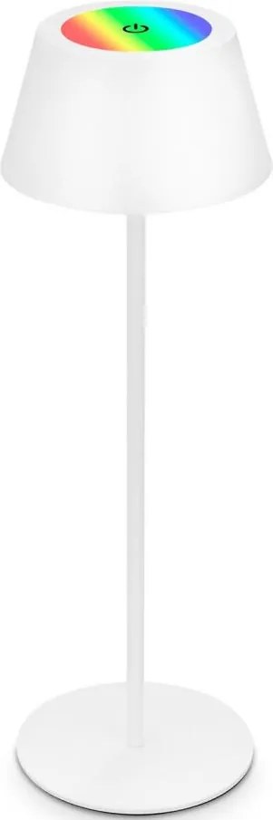 Brilo - LED RGB dotyková nabíjacia stolná lampa KIKI LED/2,6W/5V IP44 2600 mAh biela