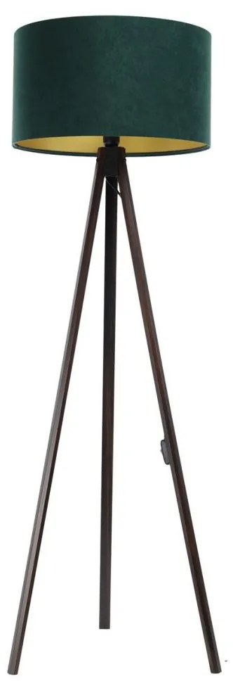 Stojacia lampa STANDART 1xE27/60W/230V zelená/wenge