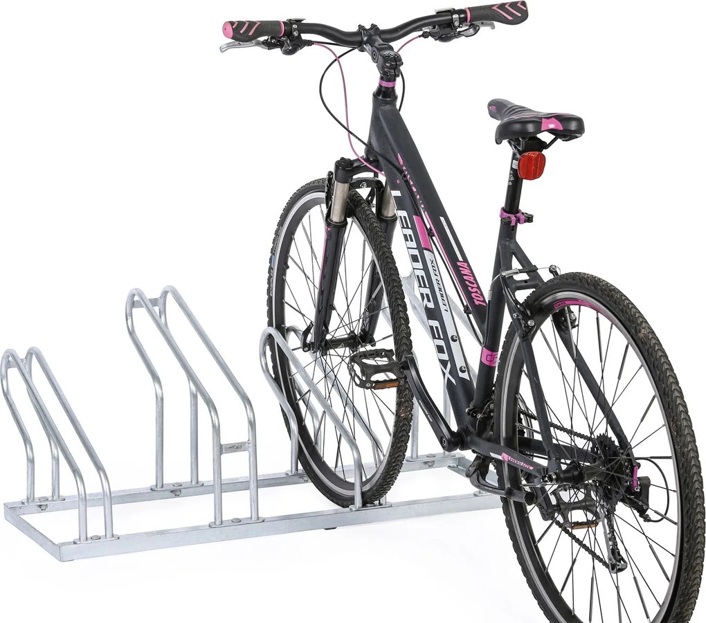 Stojan na bicykle na zem 1+1 ZADARMO, dve šírky kolies, 4 státia