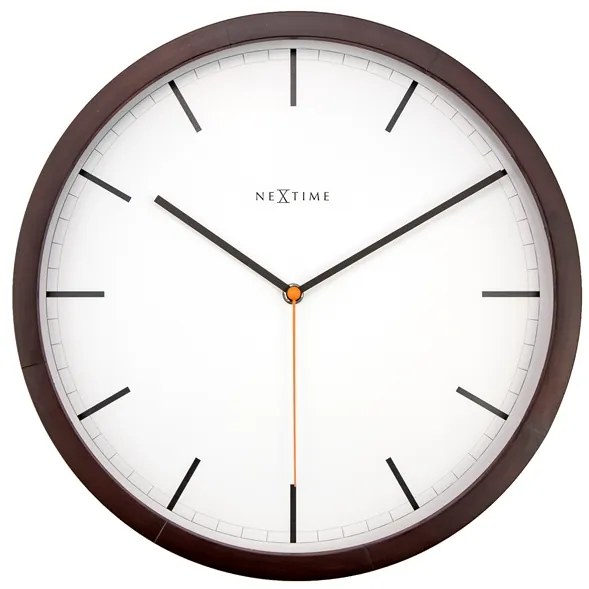 Nástenné hodiny 3156br Nextime Company Wood 35cm