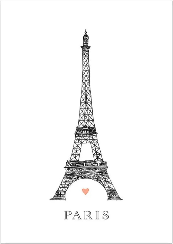 Plagát Leo La Douce Tour Eiffel, 21 x 29,7 cm