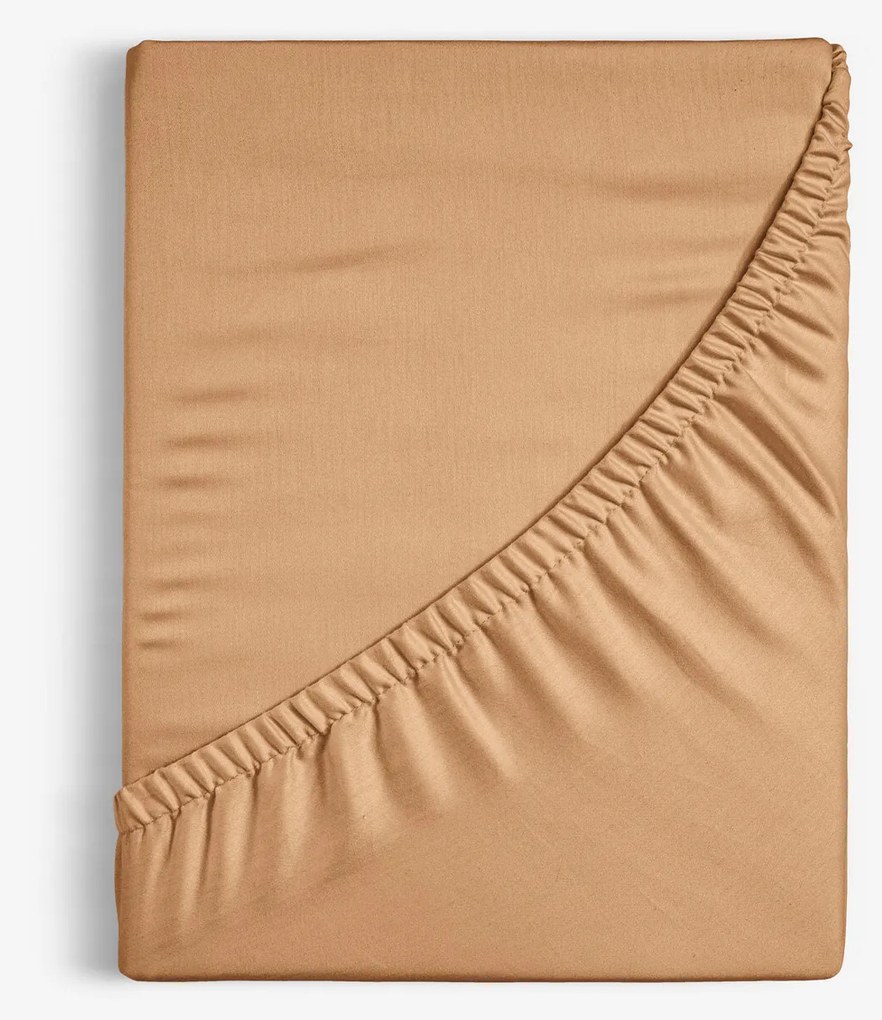 Goldea bavlnená napínacia plachta - jesenná hnedá 80 x 200 cm