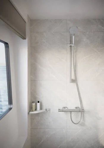 Hansgrohe Vernis Blend, sprchová súprava Vario EcoSmart so sprchovou tyčou Crometta 65 cm, chrómová, HAN-26279000