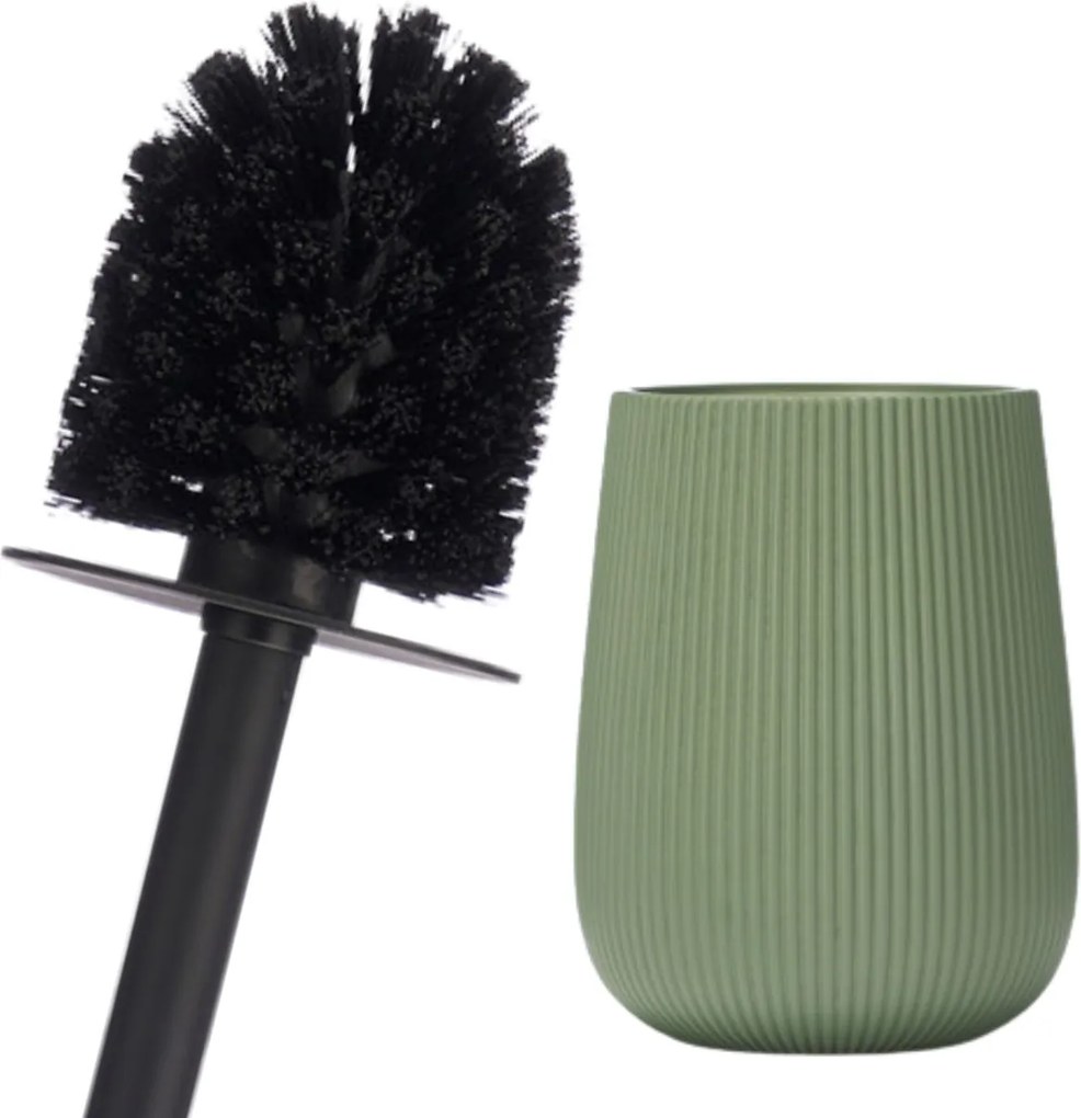 WC kefa Stripe, zelená/s čiernymi prvkami