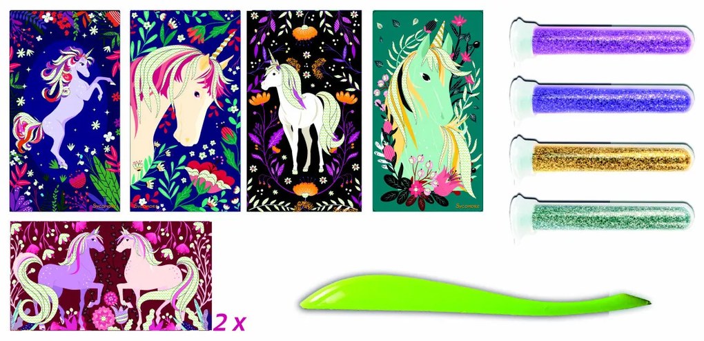 Artissimo - trblietkové pieskovanie - Jednorožce