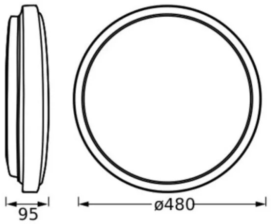 Ledvance - LED Stropné svietidlo ORBIS LONDON LED/36W/230V biela