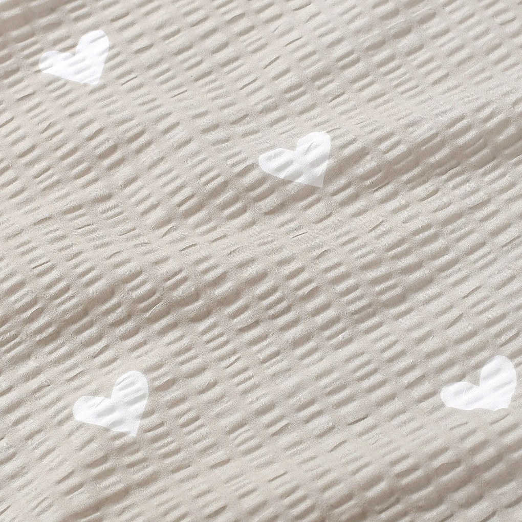 Goldea bavlnený krep - srdiečka na latte 160 cm