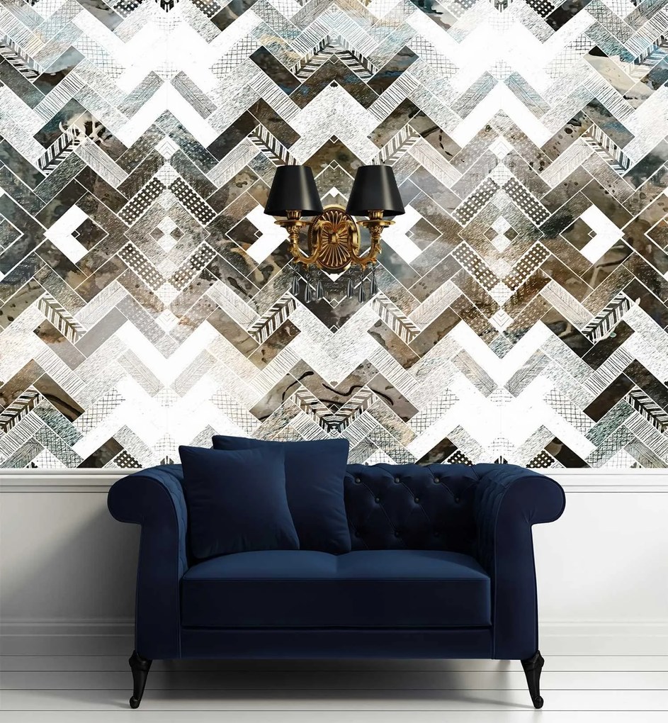 Gario Fototapeta Geometrický vzor rybia kosť Materiál: Vliesová, Rozmery: 150 x 105 cm