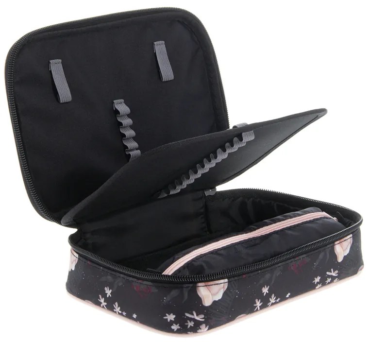 Peračník 1zip poschodový Flowery Black ARS UNA