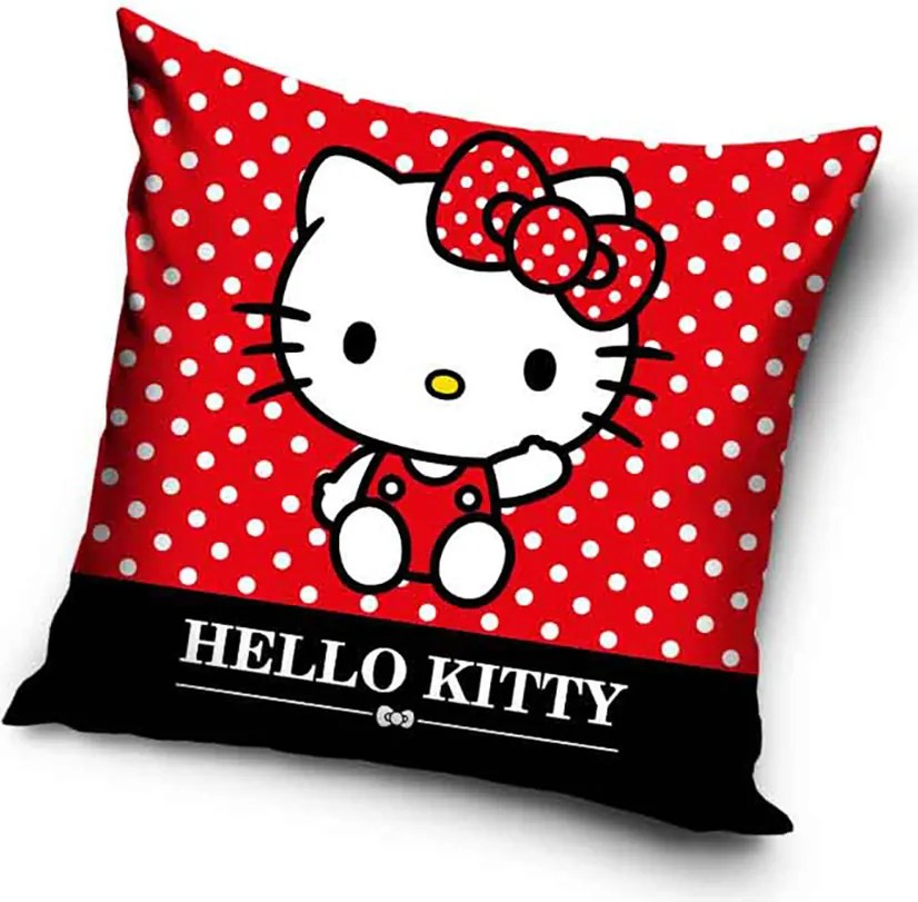 Carbotex Obliečka na vankúšik 40x40 cm - Hello Kitty "Red"