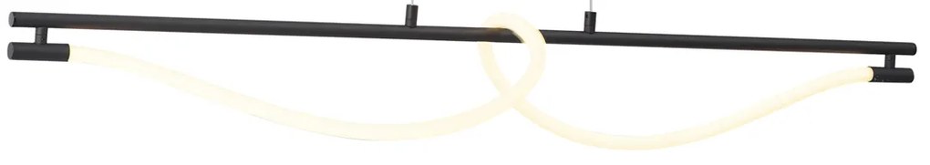 Moderná čierna závesná lampa vrátane LED 3-stupňovo stmievateľná - Twirl