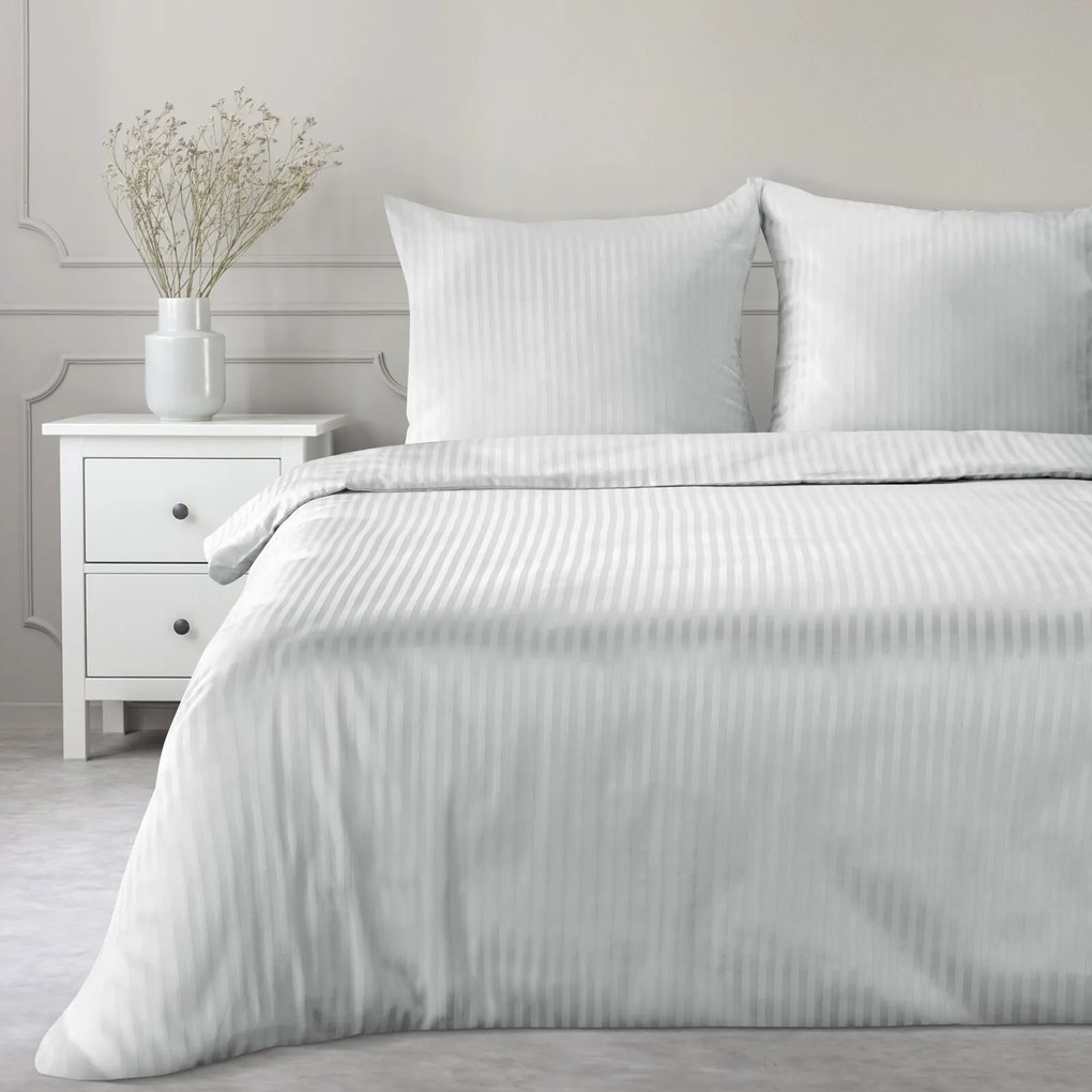 SATÉNOVÉ OBLIEČKY VERA 140X200 CM, 1 KS 70X80 CM SVETLOSIVÉ